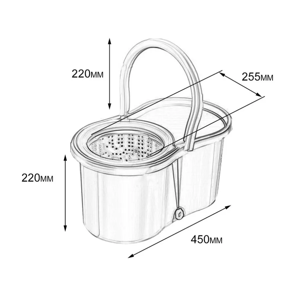 

Practical Home Use Magic Floor Cleaning Mop 360 Degree Rolling Spin Self-Wring Fiber Cotton Head Floor Mop Set