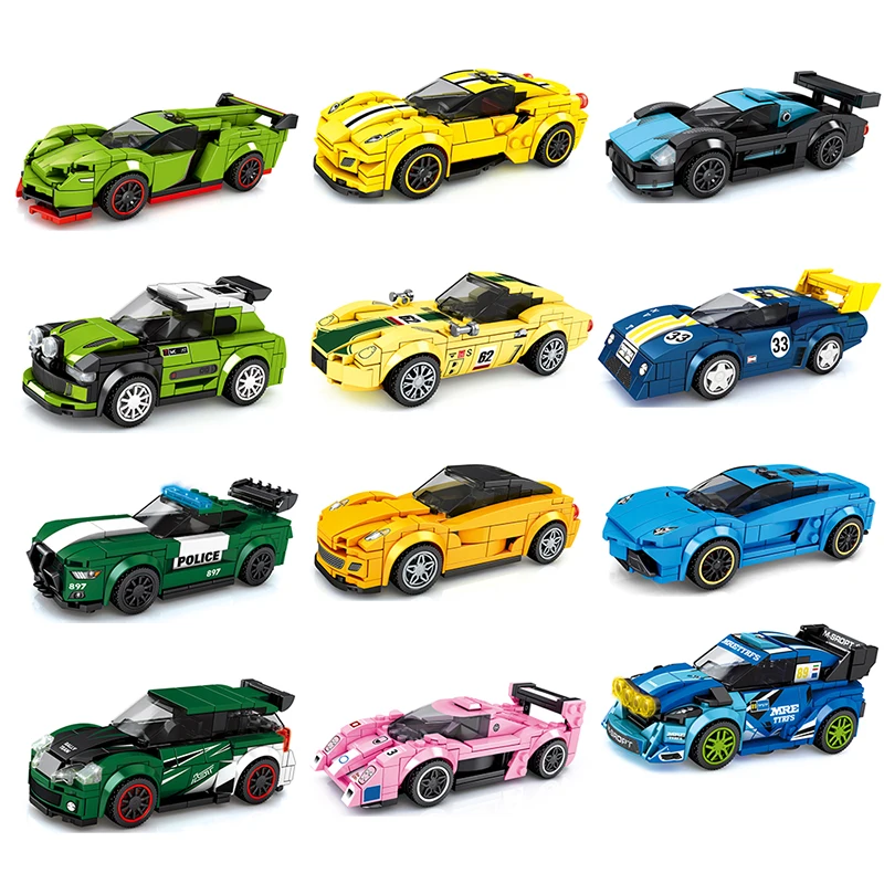 Новинка 2021 Спортивная модель супер гоночного автомобиля строительные блоки