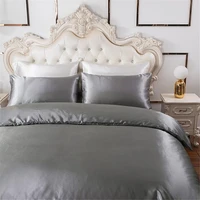 luxury silk bedding set satin duvet cover set pillowcase bed sheet 23pcs modern bedding set twin single queen king size 9 color