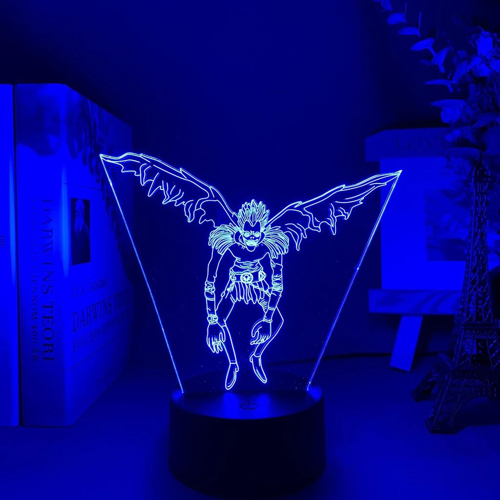 

Фигурка манга «тетрадь смерти», светодиодный ночсветильник Lawliet для аниме, комнатный магазин, декоративная идея, крутая настольная лампа дл...