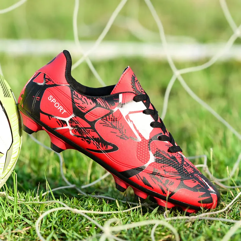Red MWY Turf Футбол обувь для мужчин TF хард корт кроссовки футбольные бутсы Крытый тренировочные туфли Chaussure De Foot обувь для футзала плюс размер - Цвет: Red