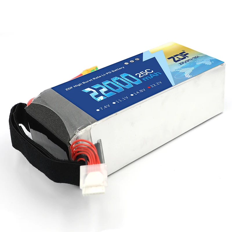 ZDF 22,2 V 22000mah 6S 22ah 25C Литий-полимерный аккумулятор высокой скорости 25C для многоосевой модели транспортного средства самолет защита растений mach
