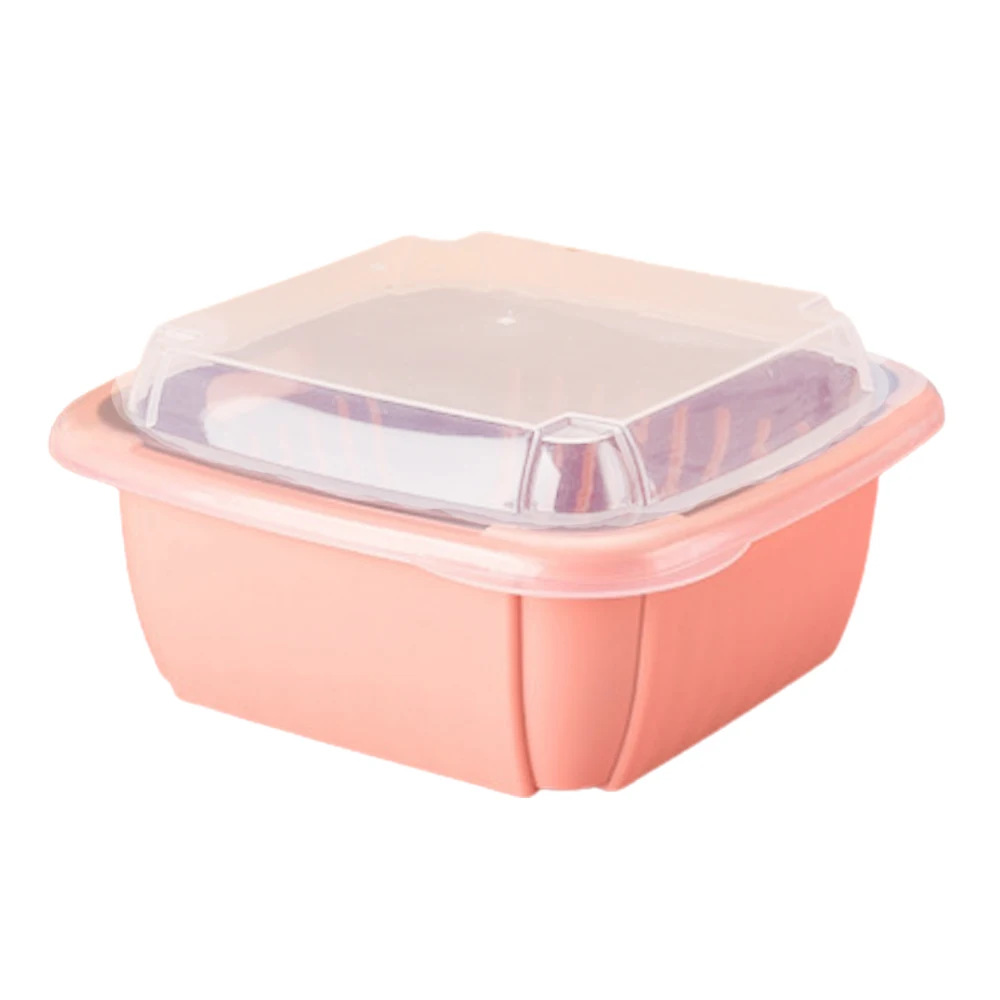 

HPDEAR Kitchen Colander Strainer Bowl Set with Lid, Double-Layer Drain Basket, Multifunction Refrigerator Crisper Storage