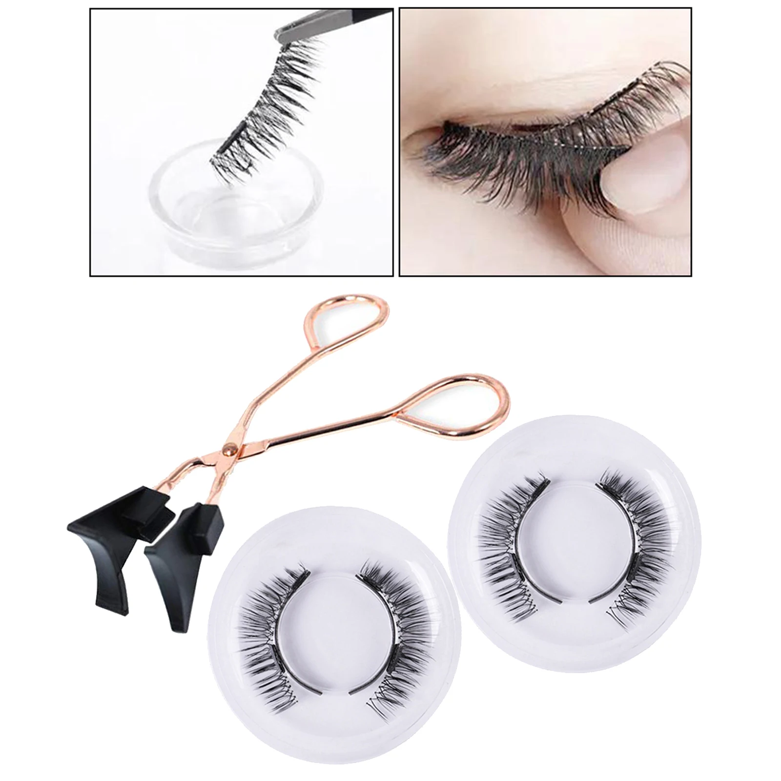 

Magnetic Eyelash Sets Curler Clip Quantum Kit Eye Lashes Applicator Tools Fake Eyelashes Pack Glue-free Eyelashe Applicator Tool