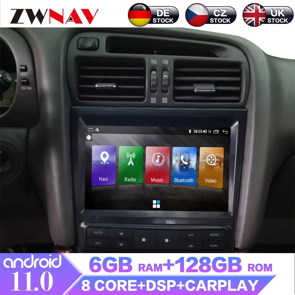 Android 11 IPS Bildschirm Für Lexus GS300 2004 Auto Radio Multimedia Video Stereo Player GPS Navigation Kein 2din DVD Kopf einheit Carplay