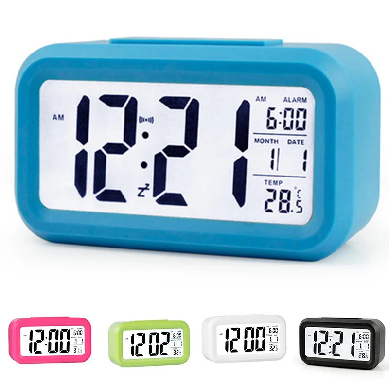 Великобритания цифровой ЖК Повтор электронный будильник с светодиодный