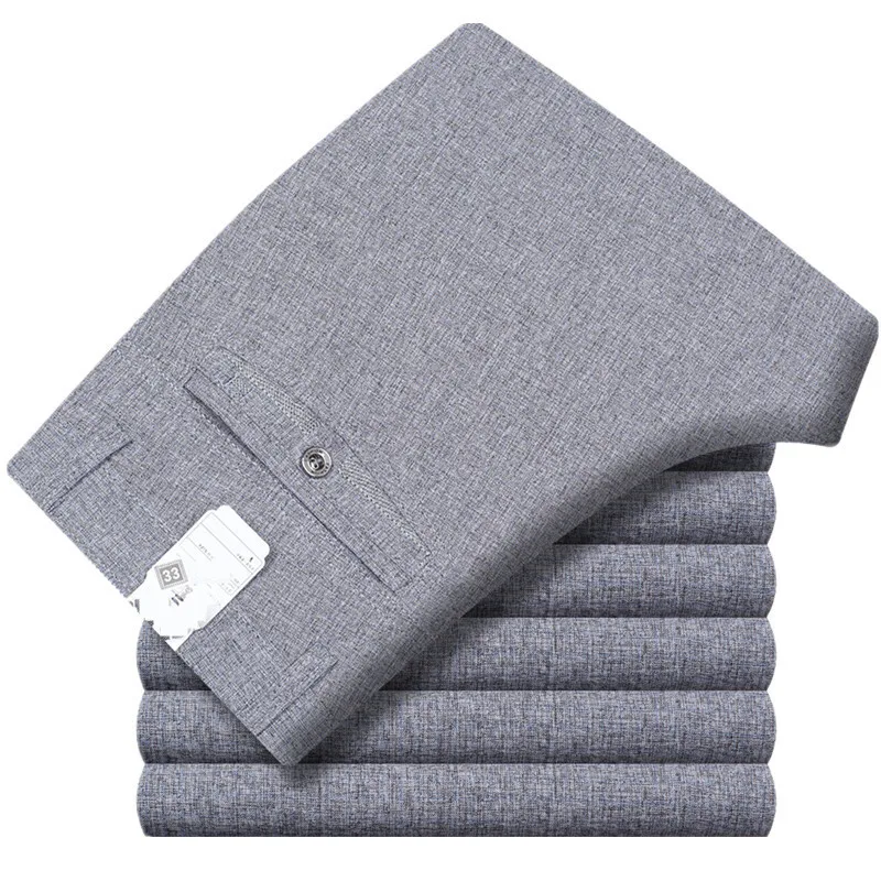 Брюки MRMT мужские из тонкого материала Брендовые повседневные свободные прямые