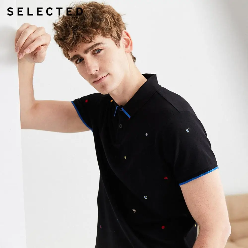 Мужская рубашка из 100% хлопка с отложным воротником и короткими рукавами