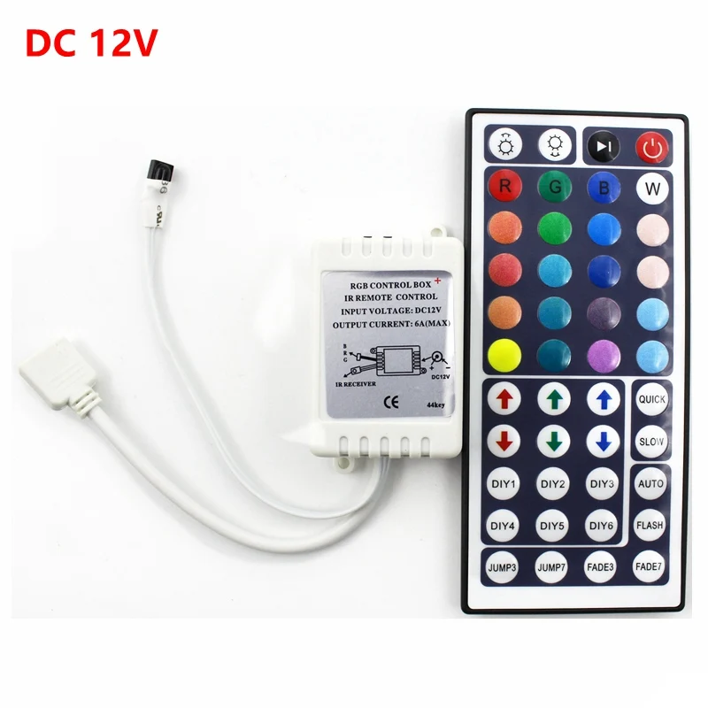 DC 12V 12A 3 ключа Мини светодиодный RGB контроллер Диммер драйвер для RGB 5050/3528/2835/5730/5630/3014 SMD Светодиодные ленты света - Цвет: IR 44 Keys Box