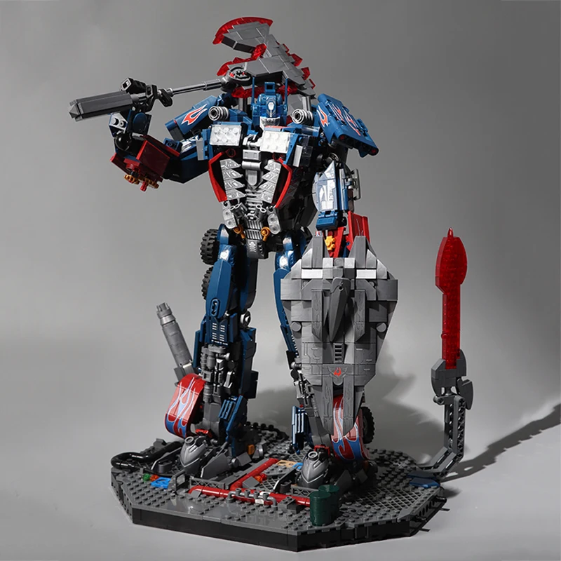 В наличии Optimus супер робот Prime Bumblebing модель кирпичи MOC трансформер война мейка