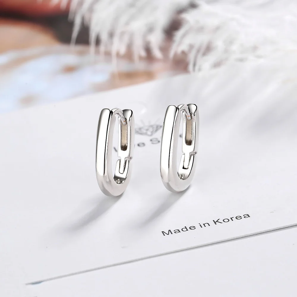 Женские серьги-кольца MEETSOFT из стерлингового серебра с защитой от аллергии модный