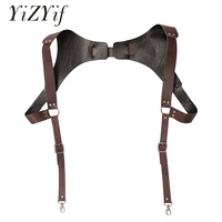 vintage leather suspender mens medieval renaissance harness men punk adjustable chest shoulder belt strap sexy cosplay costumes
