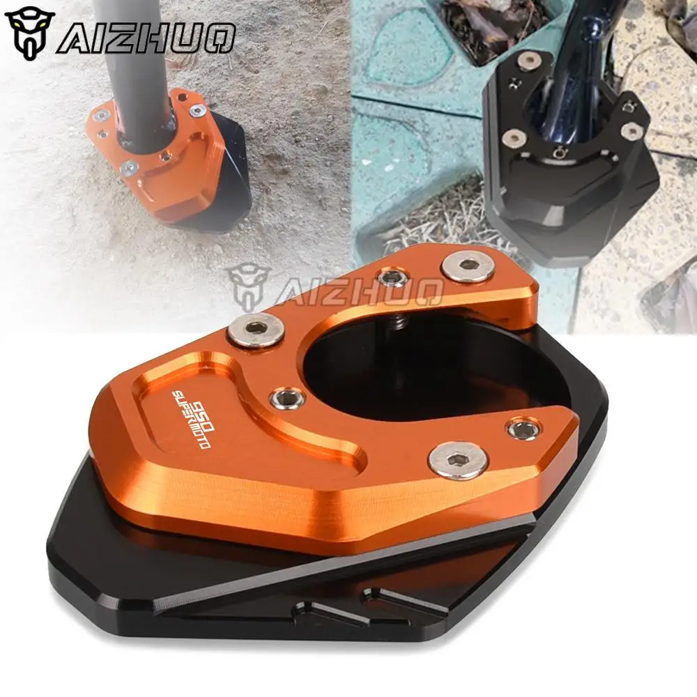 

Motorcycle Foot Side Stand Extension For 950 Supermoto 2006 Side Support-Extension Pads CNC Aluminum Kickstand Enlarge Plate Pad