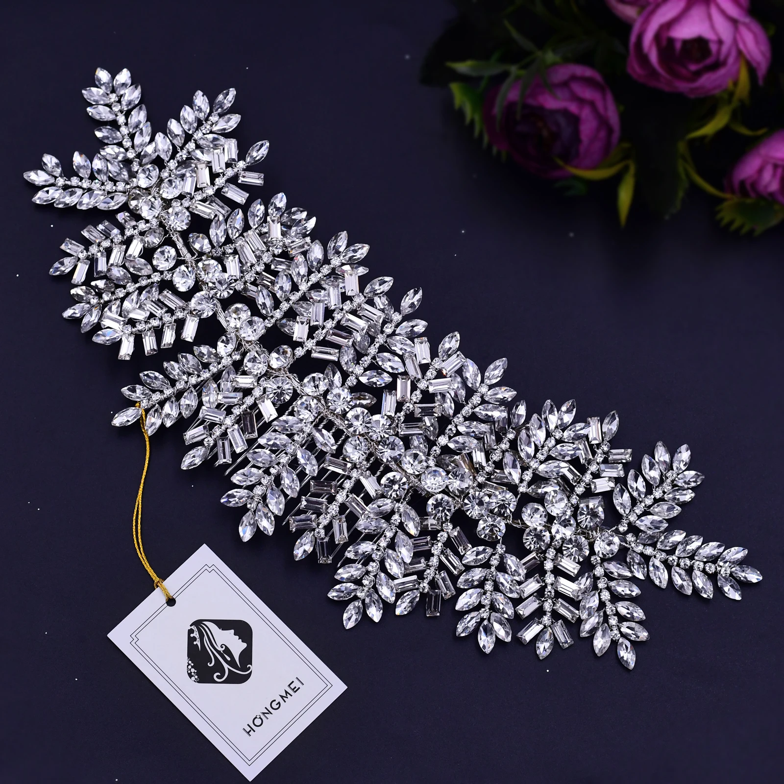 

Свадебный головной убор с кристаллами HP393, роскошный свадебный головной убор, заколка-гребень, женский головной убор, свадебные аксессуары