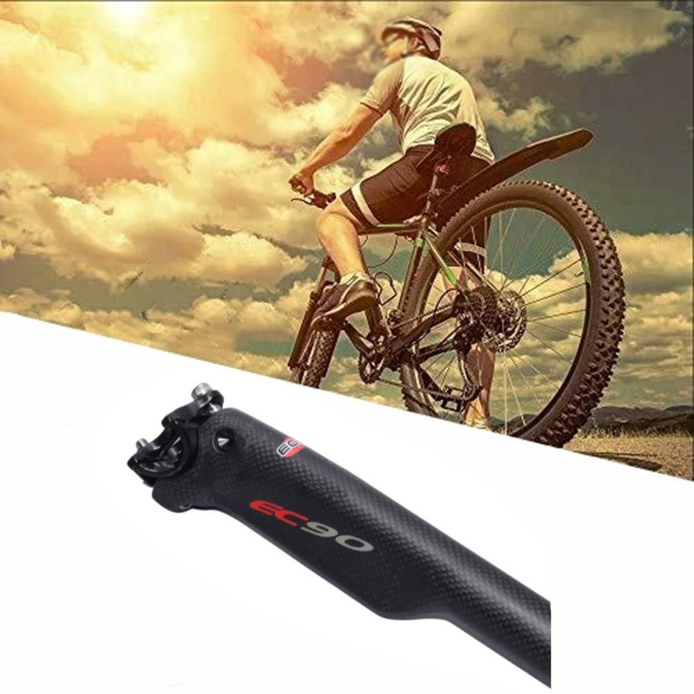 

EC90 Carbon Fiber MTB Bike Seatpost Wind Break Replacement Seat Tube 27.2/30.8/31.6mm 350mm/400mm Adjustable Length