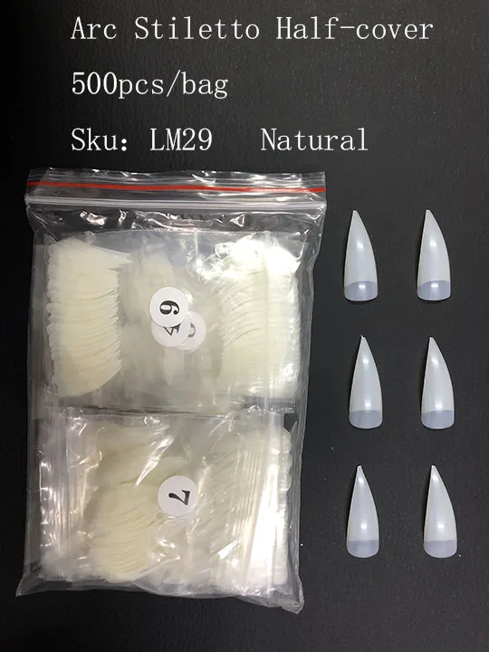 500 шт шпильки длинные ложные поддельные Маникюр для кончиков ногтей