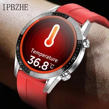 IPbzhe Smart Watch Men Thermometer ECG Smart Watch IP68 Waterproof Blood Pressure Smartwatch Reloj I