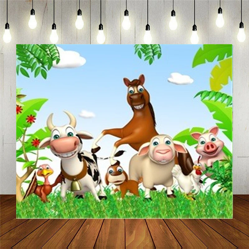 Виниловый фон для фотостудии с 3d изображением животных на ферме | Электроника