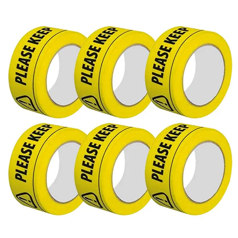 BRIGHT YELLOW PVC Keep Safe Distance WATERPROOF 2 METERS Social Floor Marking Tapes 48 mm X 33 Meter New# | Дом и сад
