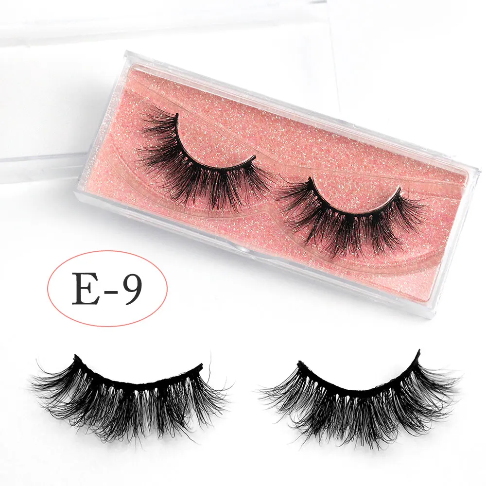 

Handmade 3D Mink Lashes Mink Eyelashes 100% Cruelty free Full Strip Lashes Soft False Eyelashes Makeup Lashes E-9