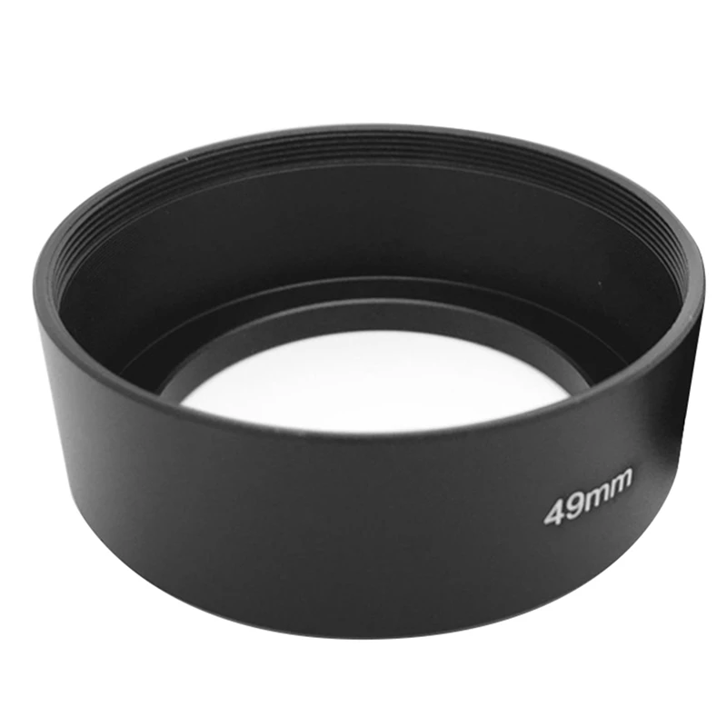 Металлическая бленда с резьбовым креплением для фильтра объектива камеры из
