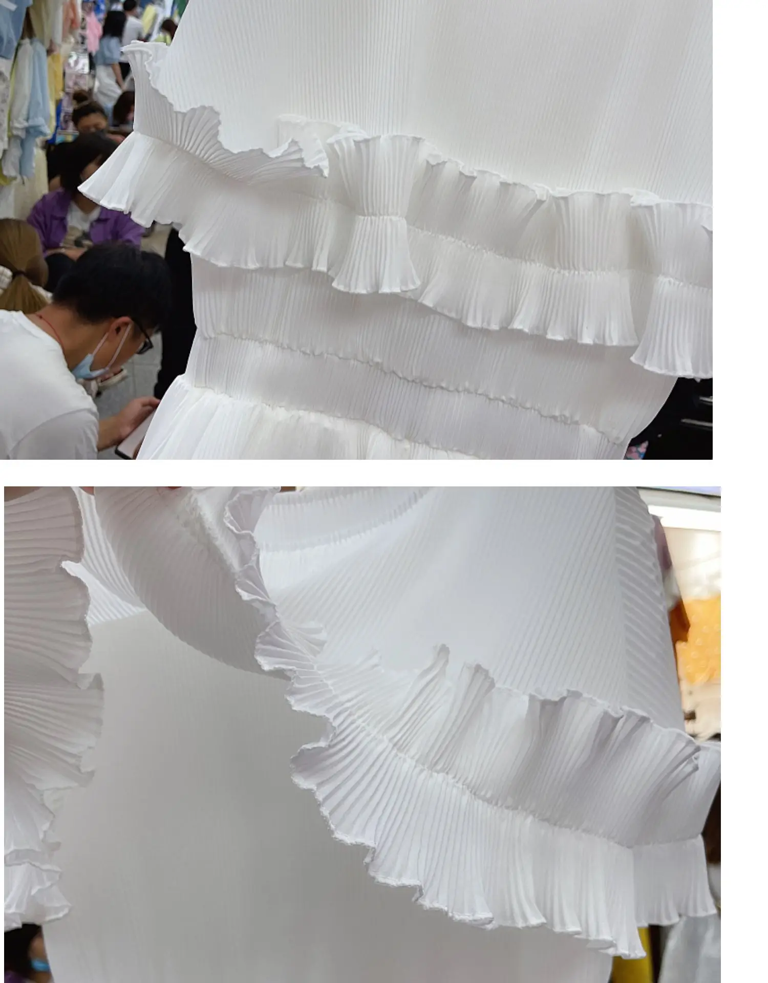 

2021 Summer New Fashion Solid Color Round Neck Sleeveless Top Women's Slim Waist Ruffles Stitching Pullover Shirt for Ladies