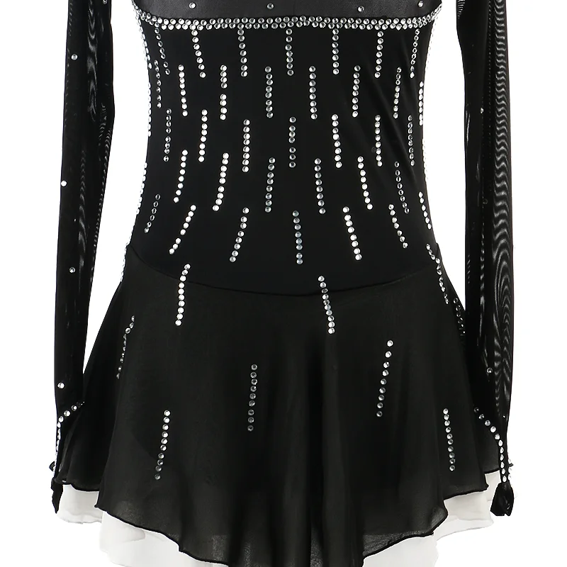 

Zagitova Figure Skating Dress Customized Competition Ice Skating Skirt for Girl Women Kids Performance White Rhinestones