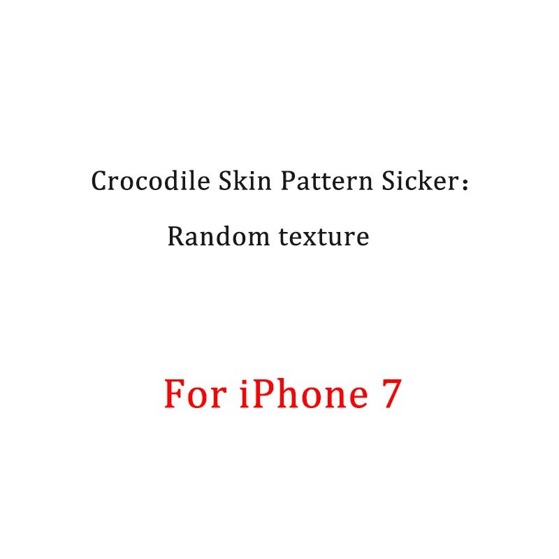 For iphone 7 Наклейка для телефона для iPhone Xs Max Xr X Xs 6 7 8 6S 7/8 Plus Аллигатор Змеиный сотовой камень, алмаз текстура ПВХ скины стикер s - Цвет: For iphone 7