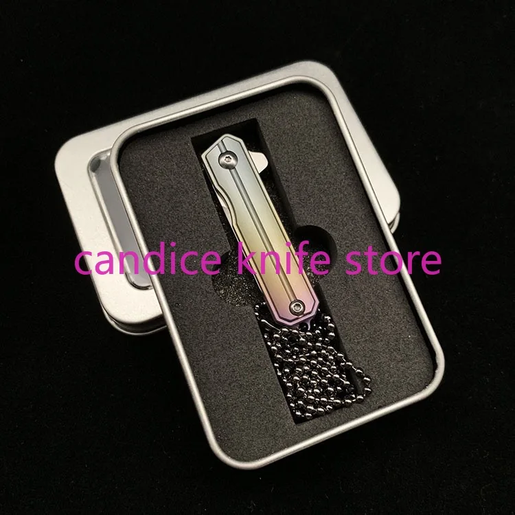 Складной мини-нож тактический клинок из титанового сплава с лезвием D2 для