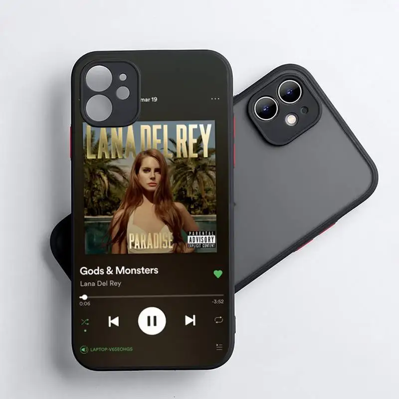 

lana del rey singer star girl women Phone Case Matte Transparent for iPhone 7 8 11 12 s mini pro X XS XR MAX Plus coque