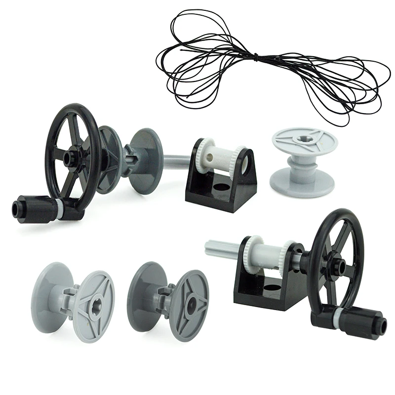 

DIY Bricks Special Technical Building Blocks Coiling Rope String Cord 56823 String Reel with Drum 2584 2585 Parts for 9686 Toys