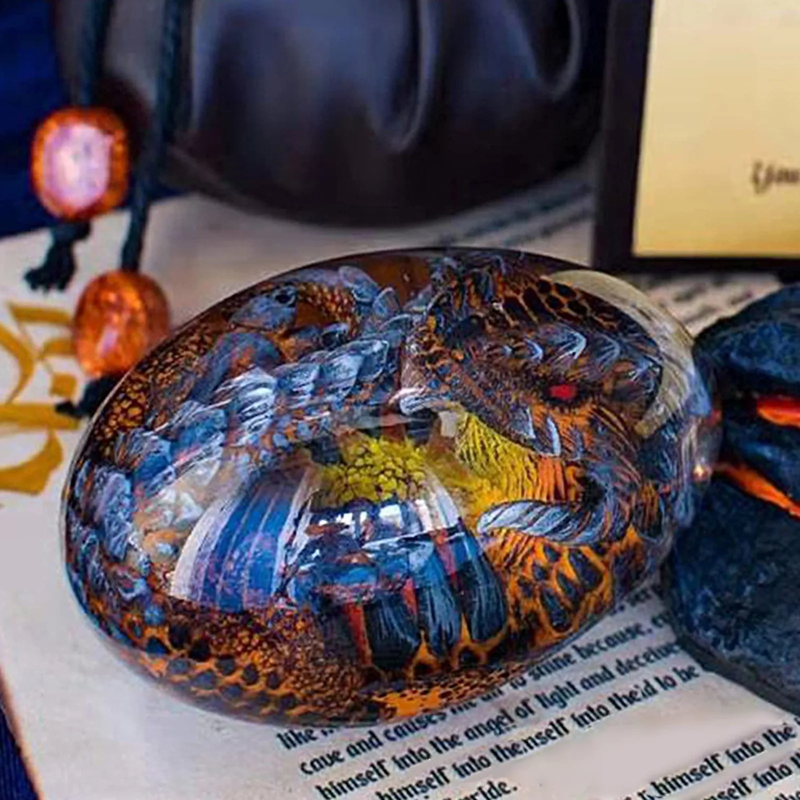 Креативная мечта прозрачная Лава Дракон яйцо полимерная скульптура настольные