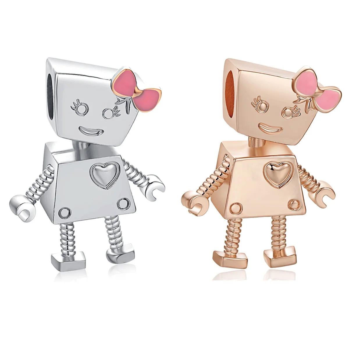 Robot Series 3 Colors Charms Fit Pandora Bead Bracelet &amp Bangle Diy Pendant Jewelry For Gift