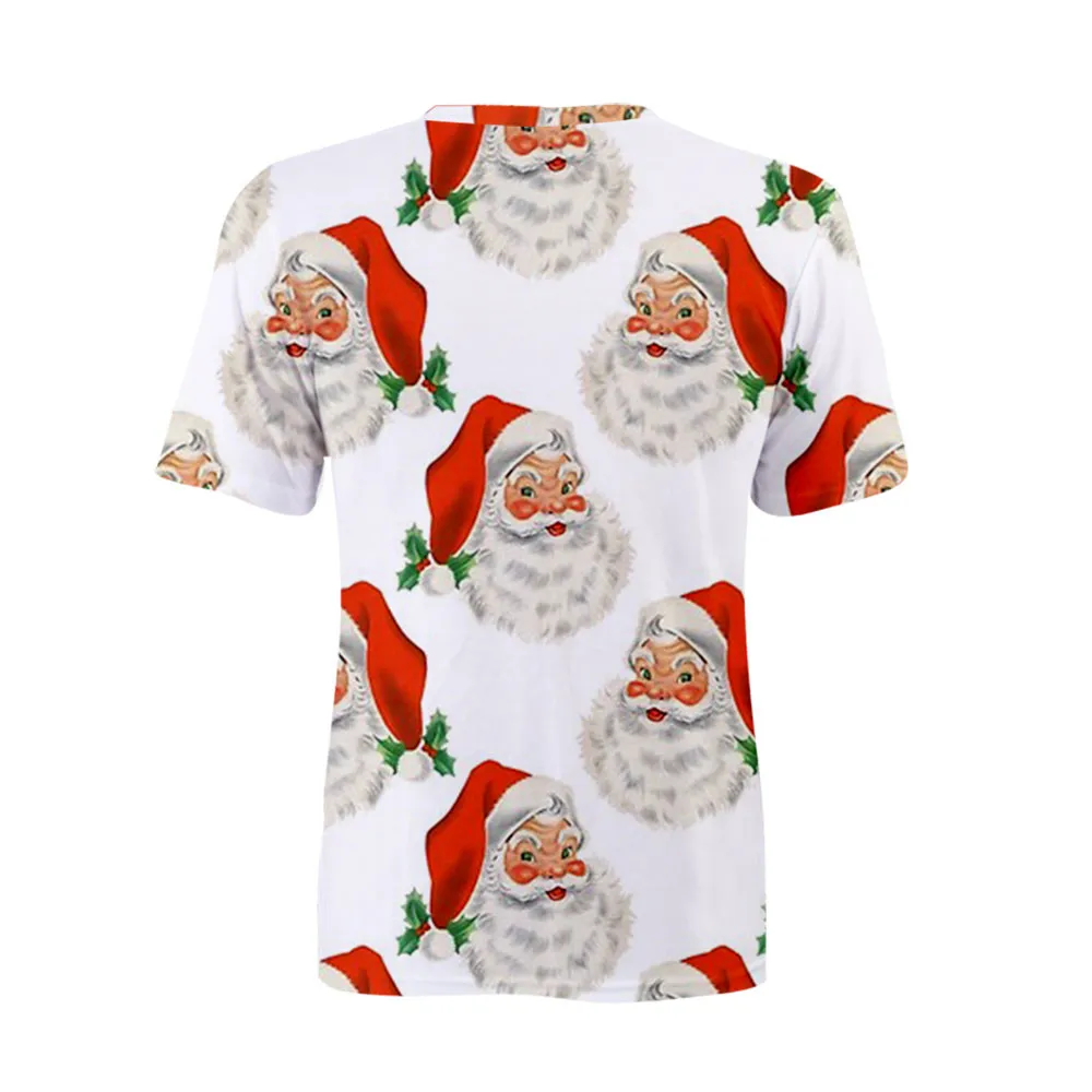 

Christmas T Shirt Short Sleeve Tee Children Cute Letter T-shirt Christmas Tree Santa Claus Printing Fashion Casual Unisex Tops