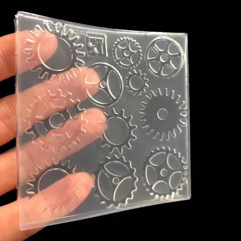 Ретро DIY зубчатое колесо формочка для силиконовой Подвески УФ-полимерная форма