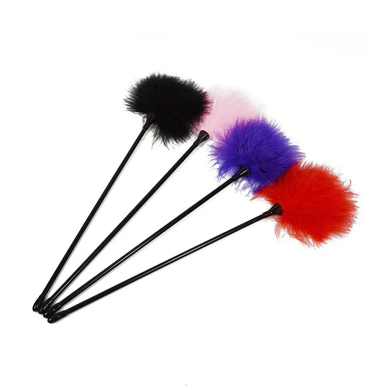 Новинка 2015 года перышко для любовных игр короткий стек с перьями шлепалка порки