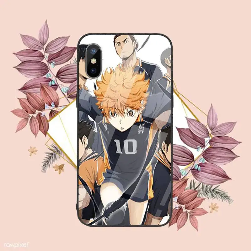 

Haikyuu Hinata attacks Phone Case Tempered glass For iphone 6 6S 7 8 plus X XS XR 11 12 mini PRO MAX