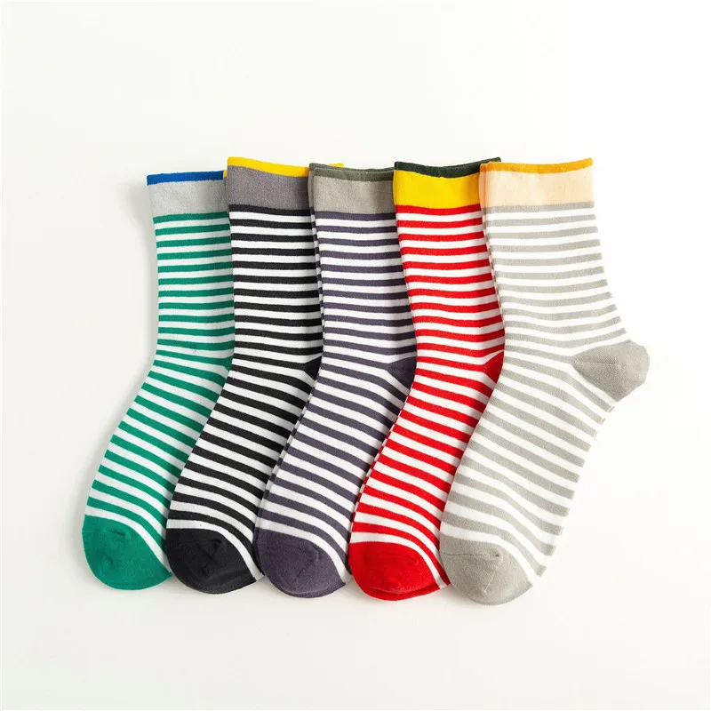 

Женские однотонные хлопковые полосатые носки с полосами морского флота; Носки; Красные Полосатые носки; Теплые толстые зимние носки для дев...