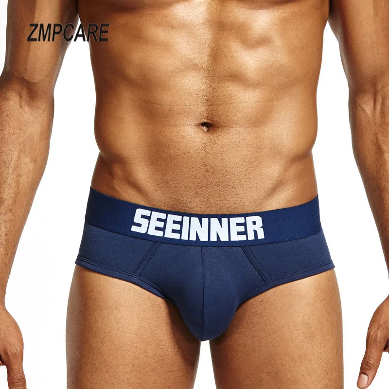 Трусы-брифы мужские с низкой посадкой хлопковое нижнее белье шорты пикантные
