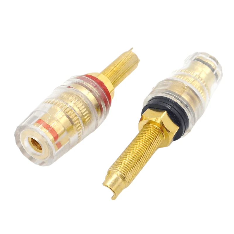 

2pcs M8 pure copper gold-plated 4mm banana socket extension pole speaker amplifier crystal terminal terminal audio