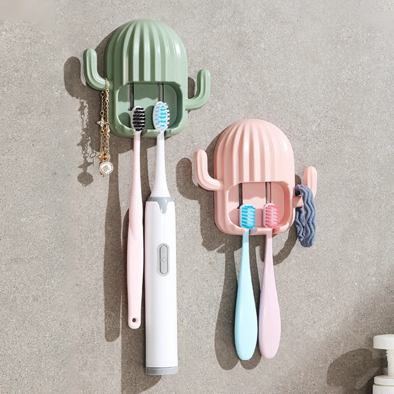 

toothbrush holder cute free punching multifunctional creative drain bathroom storage hook Bathroom Products