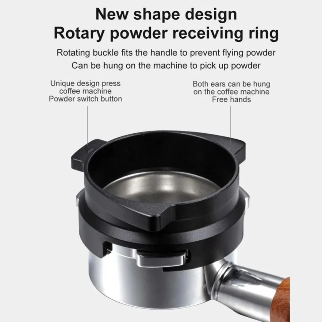 

54mm Coffee Powder Receiving Dosing Ring For Breville 8 Series Coffee Machines Funnels Accessories Rotatable Aluminum Alloy Loop