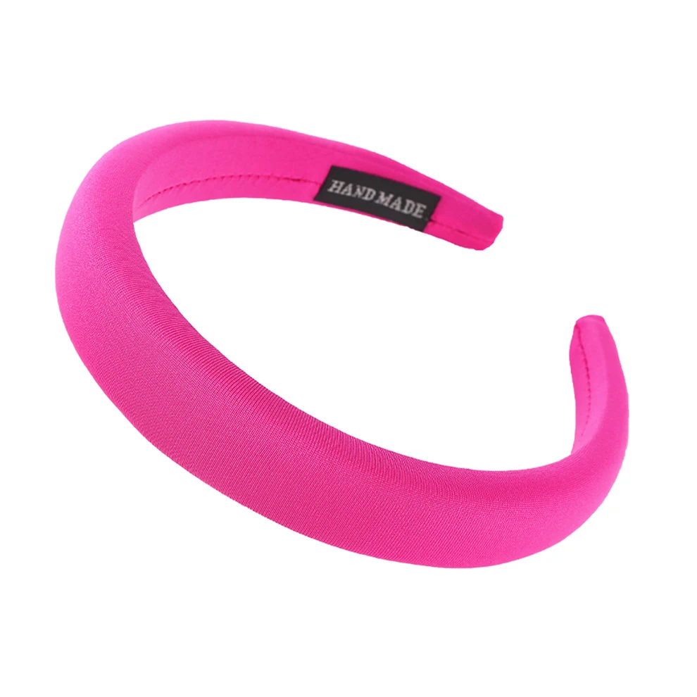 

Ободок женский Шелковый с мягкой подкладкой, однотонный, плотный ободок для волос, повязка на голову из хлопка, 2020