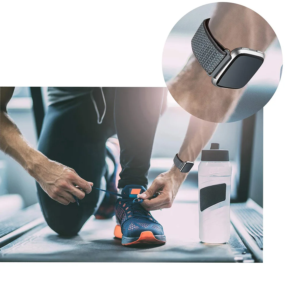 Для Fitbit Versa 2 Band / Тканые нейлоновые часы спортивный ремешок сменный Браслет с