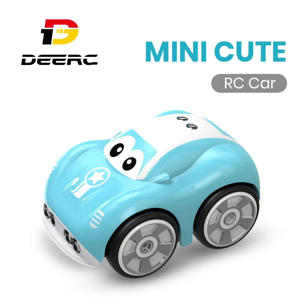 

DEERC DE33 Mini Cute Racing RC Car for Boys 25Mins Aotu Follow Track Path Electric Remote Control Car Toys for Children Kids