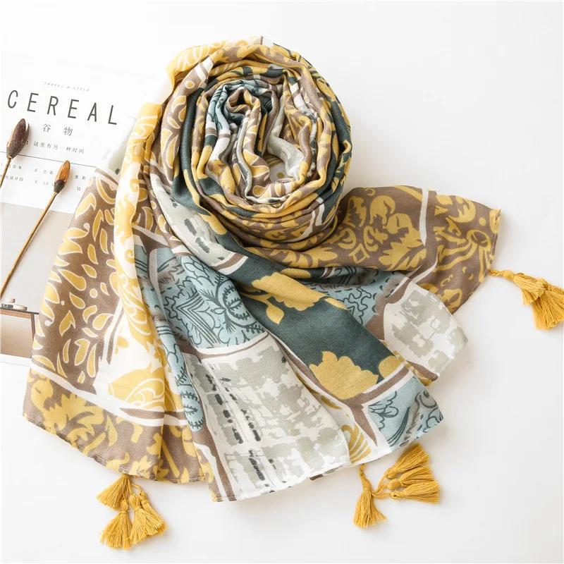 

Luxury Brand Scarf Women 2021 Fashion Designer Summer Bohemia Scarves Wraps Beach Shawls for Female Pashmina Bandana Mujer