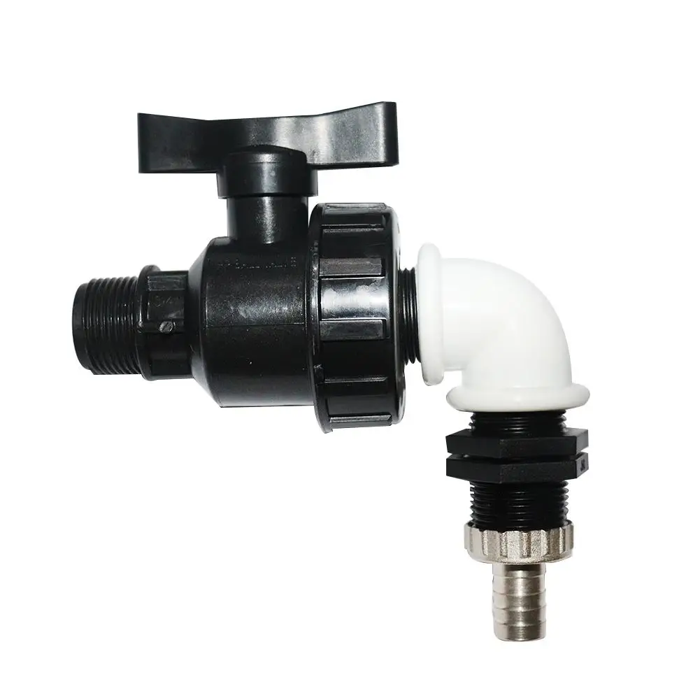 IBC Tank Swan Neck 3/4 дюйма адаптер с выпускным краном 2 грубой резьбой удлиняющий