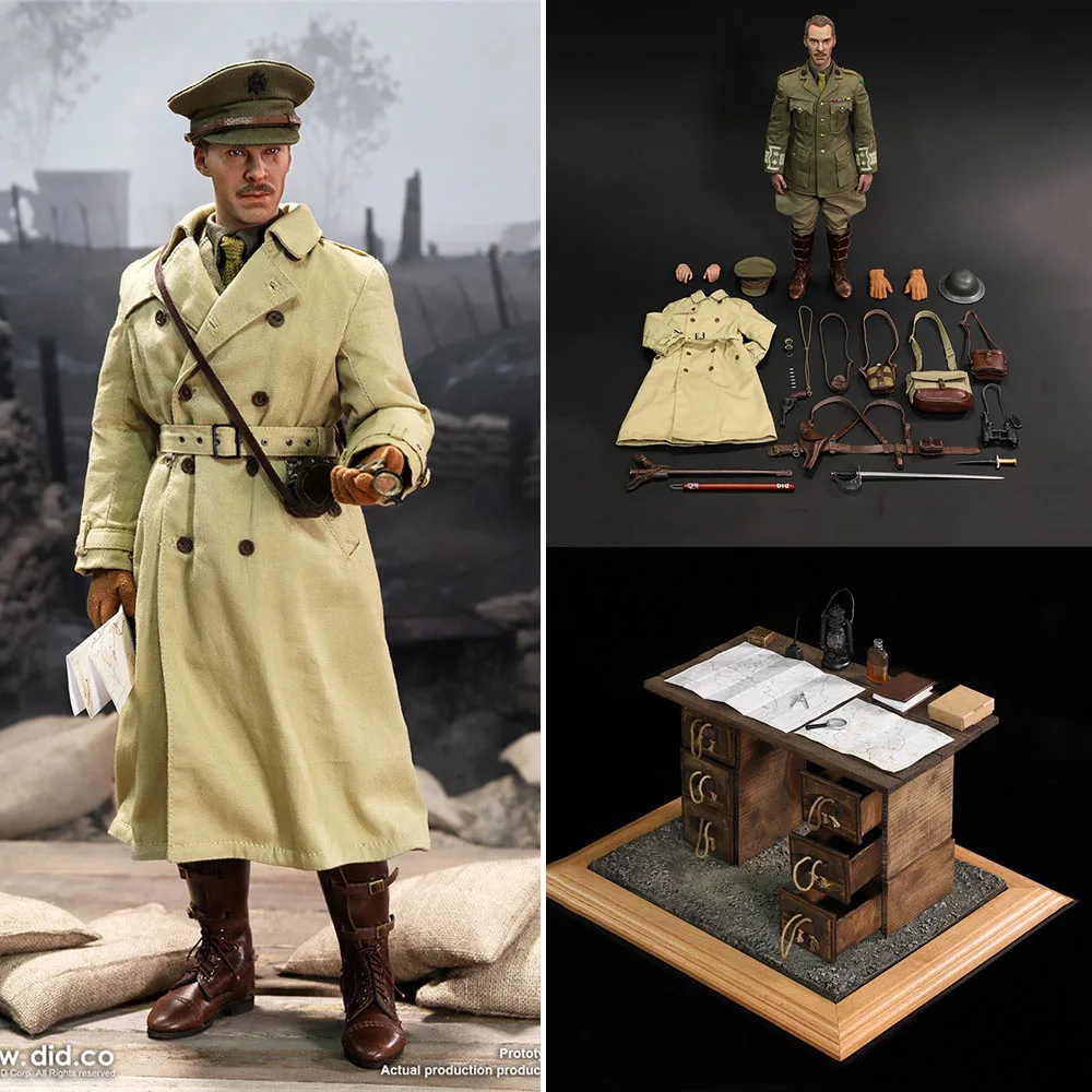 

B11012/E60062 In Stock 1/6 Scale Collectible British Colonel Table Scene Accessory Full Set Action Figure Model for Fans