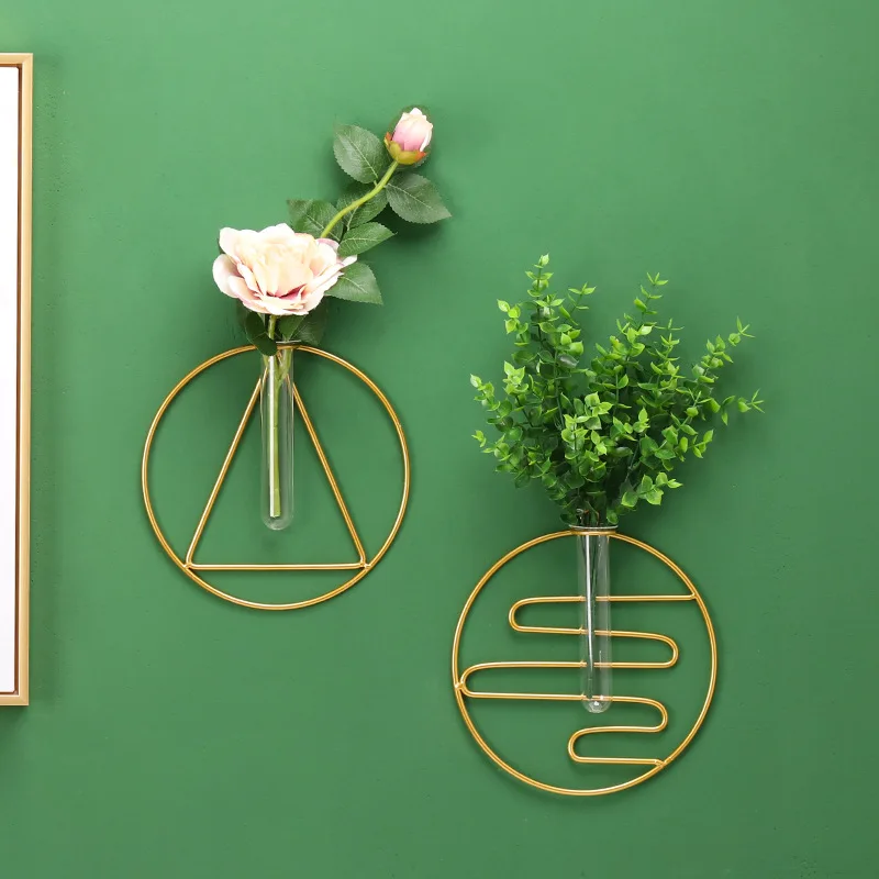 Простая черная/Золотая Геометрическая стеклянная ваза гидропонное растение