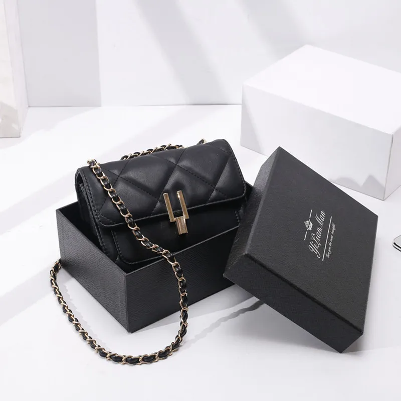 

iVog New Arrival Everyday Female Messenger Crossbody Small Fashion Handbag Black Chain Hand Bags for Women 2020